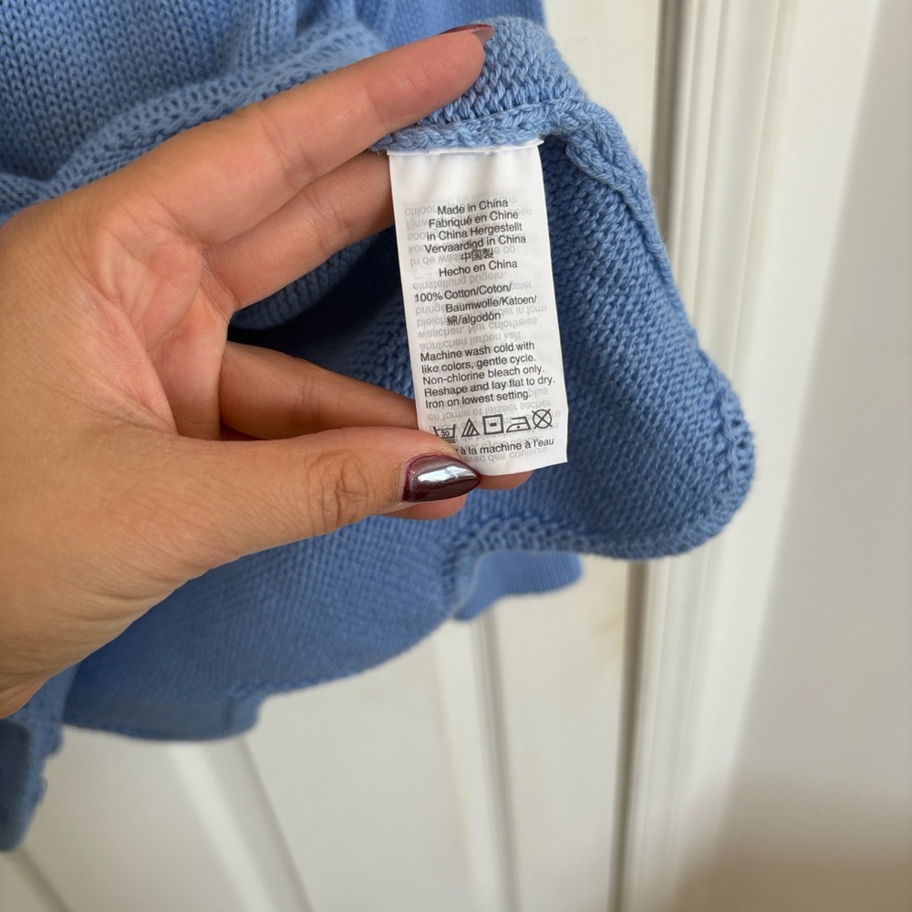 NWT J by J. Crew Light Blue Knit Sweater - Picture 6 of 8